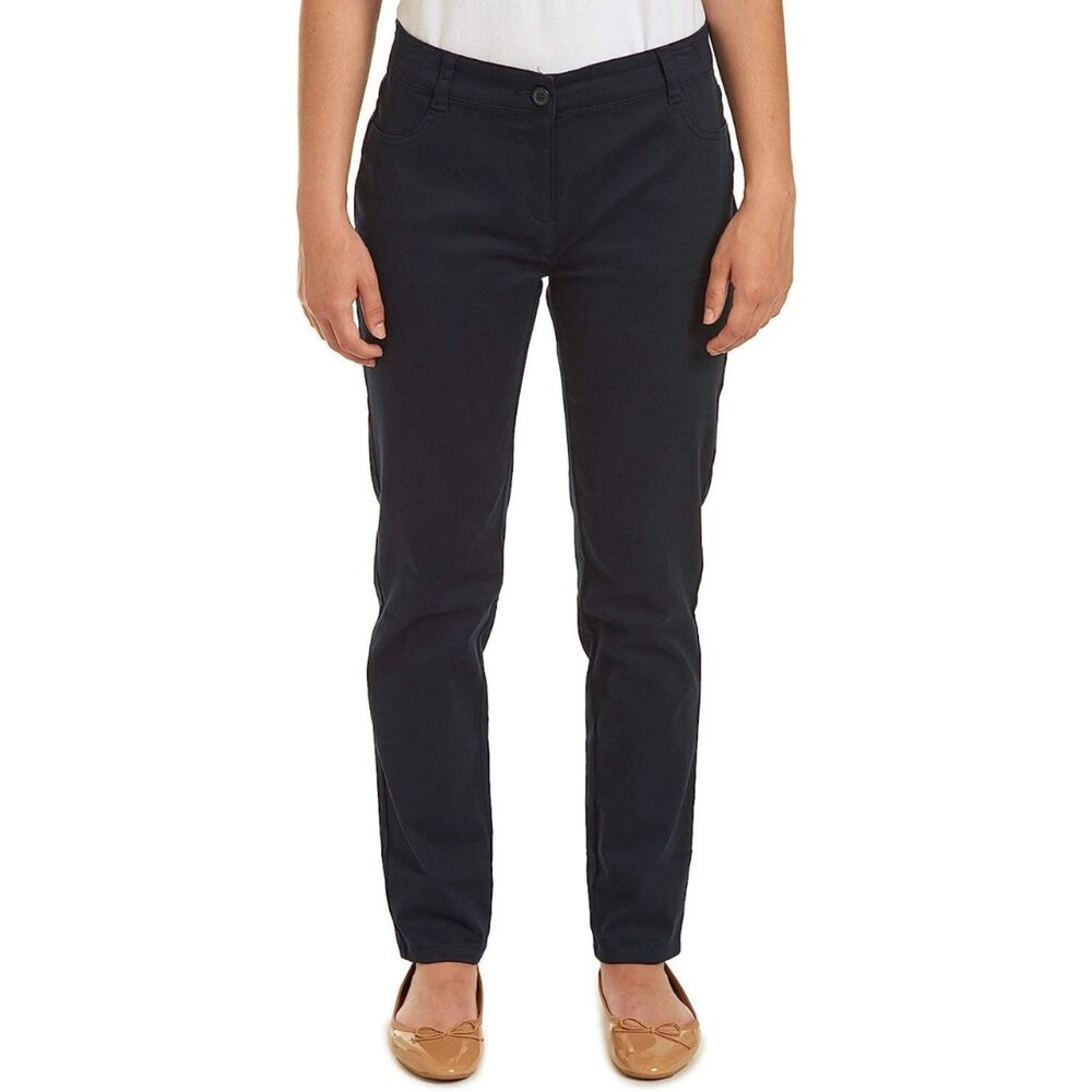 Nautica Juniors Uniform Skinny Stretch‎ Sateen Pant, Navy, 9